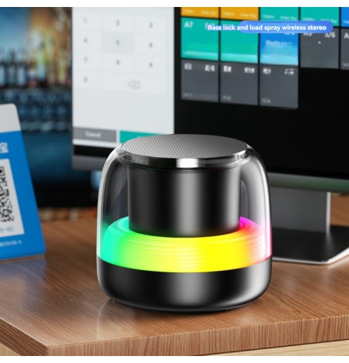 new portable mini bt5.3 true wireless speaker stereo type-c charging indoor bluetooth speaker with rgb led light support tf card new portable mini bt5.3 true wireless speaker stereo type-c charging indoor bluetooth speaker with rgb led light support tf card